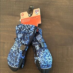 Hestra Baby Zip Long Mittens - Blue